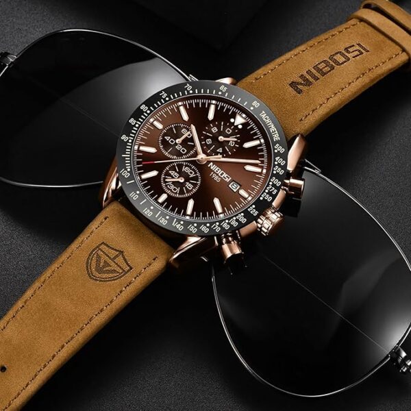 NIBOSI Men's Watch Analog Silicone Quartz Wrist Watch - Image 2
