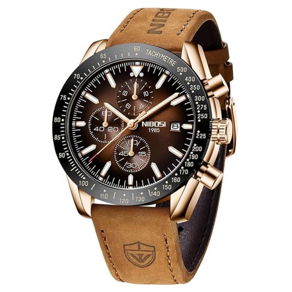 NIBOSI Men's Watch Analog Silicone Quartz Wrist Watch