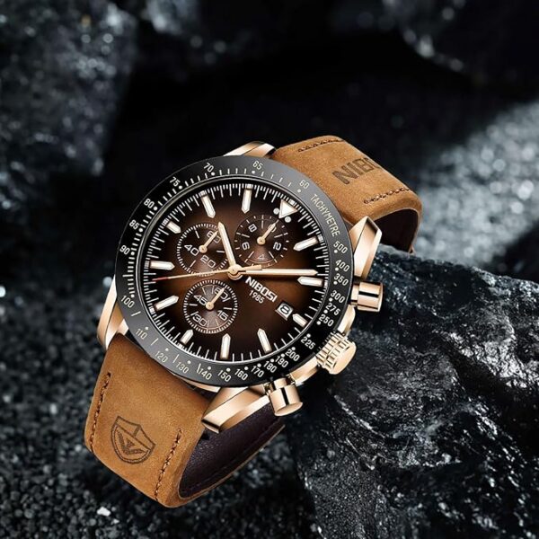 NIBOSI Men's Watch Analog Silicone Quartz Wrist Watch - Image 5